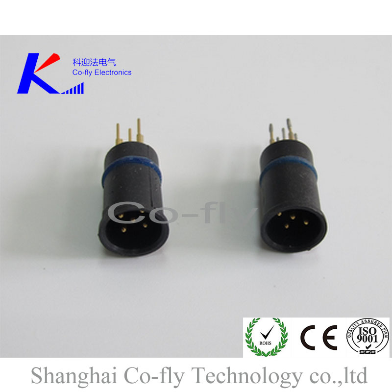 M12 Male Quick-Lock Solder Front Panel Connector