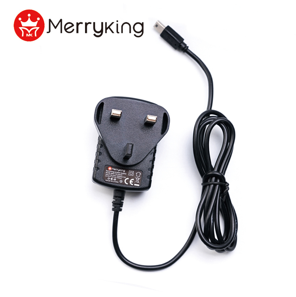 Free Samples UK Plug AC DC Adapter 12V 1A with Logo Ptint