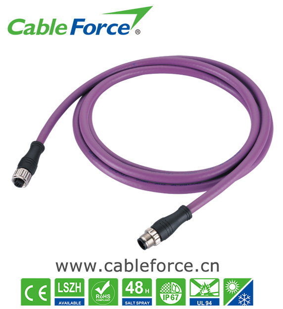 Devicenet Cable M12 Male to Female Electrical Plug Waterproof Connectors