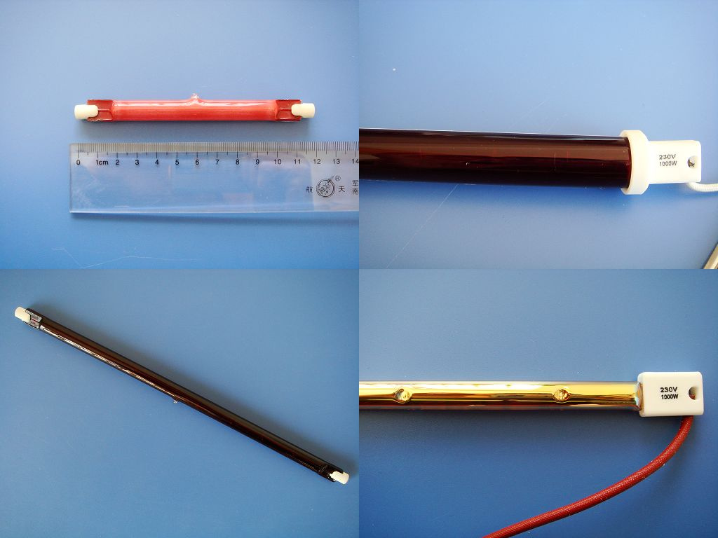 Ruby-Coated Halogen Heating Tube with CE Quartz Halogen Heating Lamp