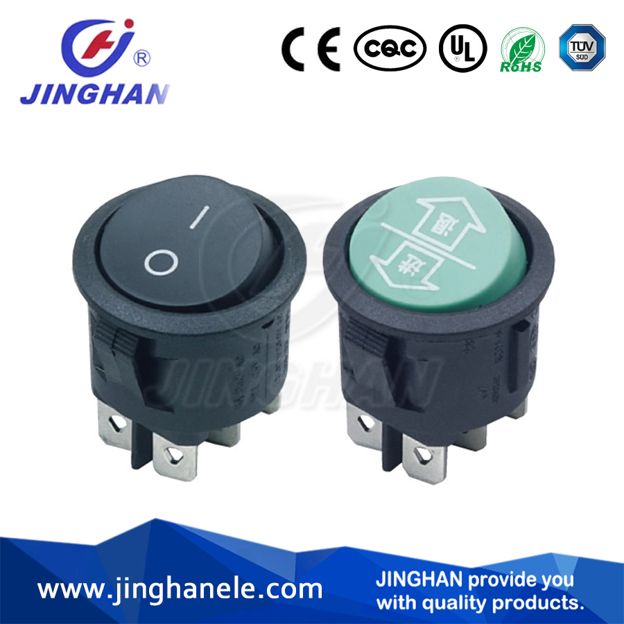 Lighted Double Pole on-off-on 6 Pins Rocker Switch 250VAC