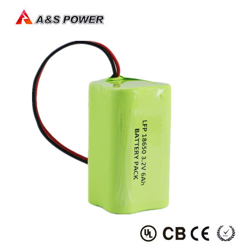 Rechargeable 18650 3.2V 6ah 6000mAh LiFePO4 LFP Battery Pack Lithium