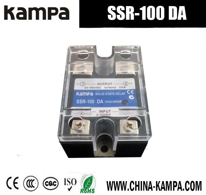 SSR-100da 100A SSR 100da 3-32V DC to 24-480V AC Relay Solid State