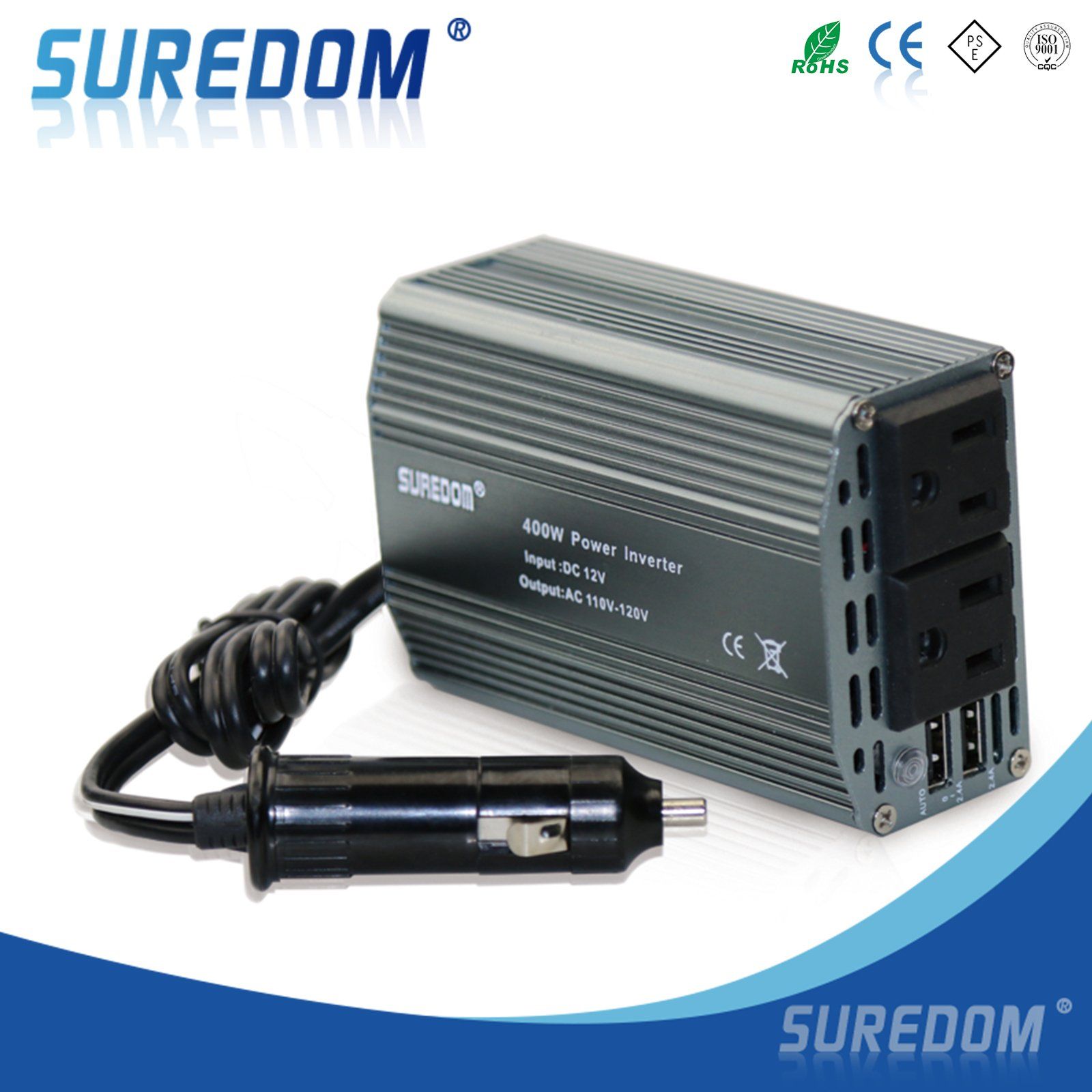 USB*2 110V 400W Battery Car Modified Wave Power Inverter