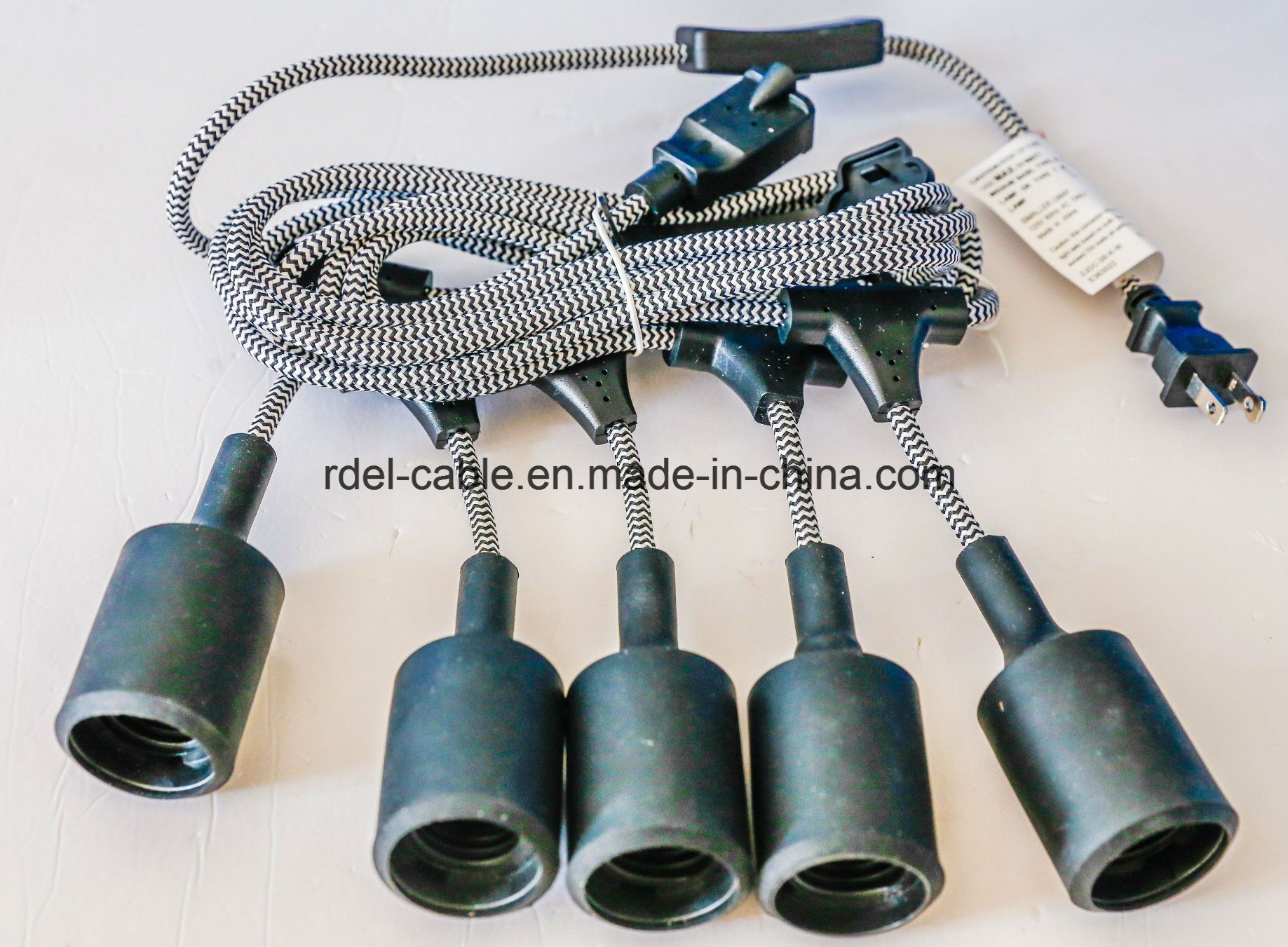 Brown Twisted Braided Coloured Lighting Cable PVC Insulated Cable