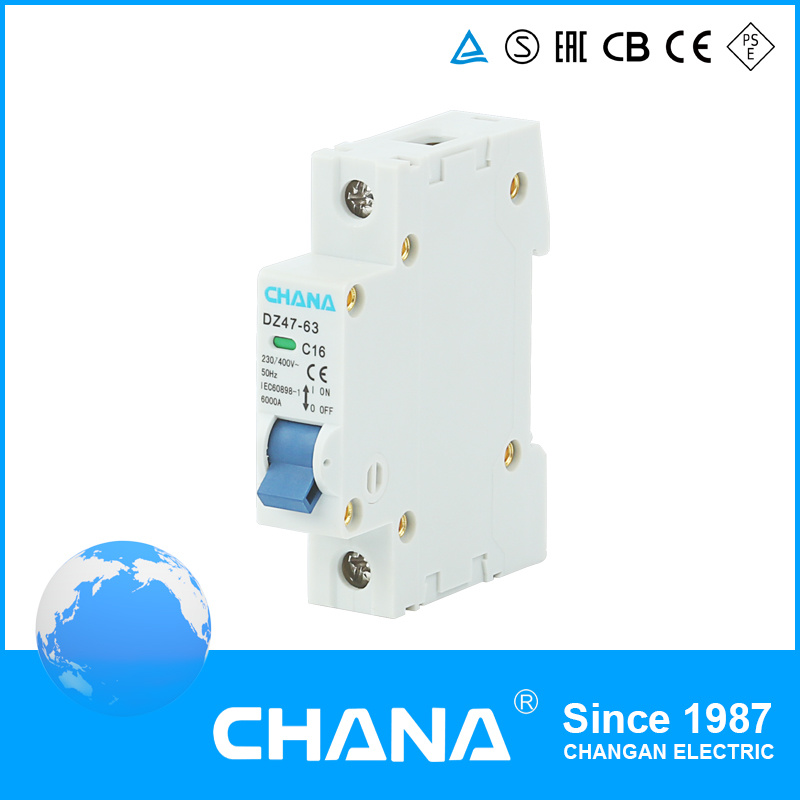 MCB Dz47-63mini Circuit Breaker with Indicator Window Dz47-63