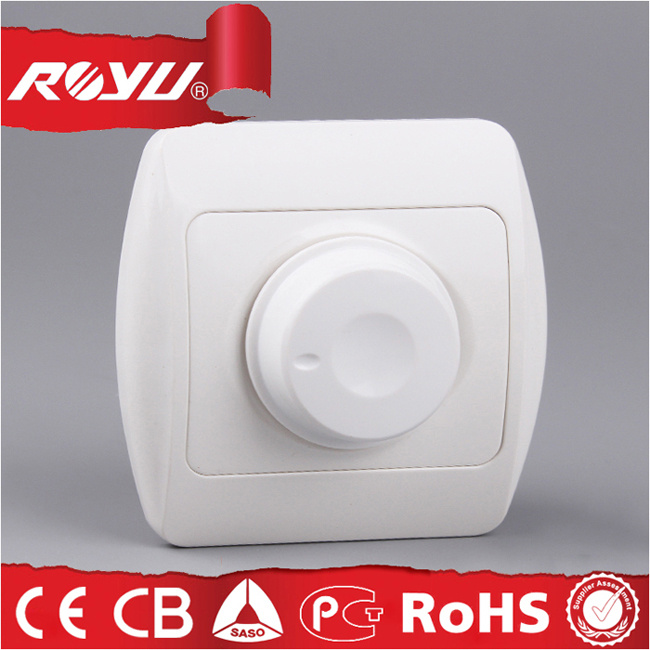 PC Material 3 Years Guarantee Max 800W Dimmer Rotary Switch