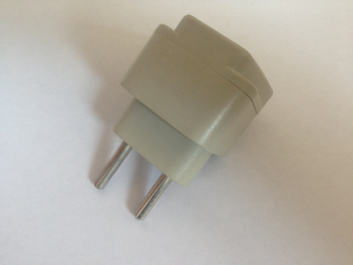 Two Round Pins Socket Adapter Adaptor ABS Plug (RJ-0073)