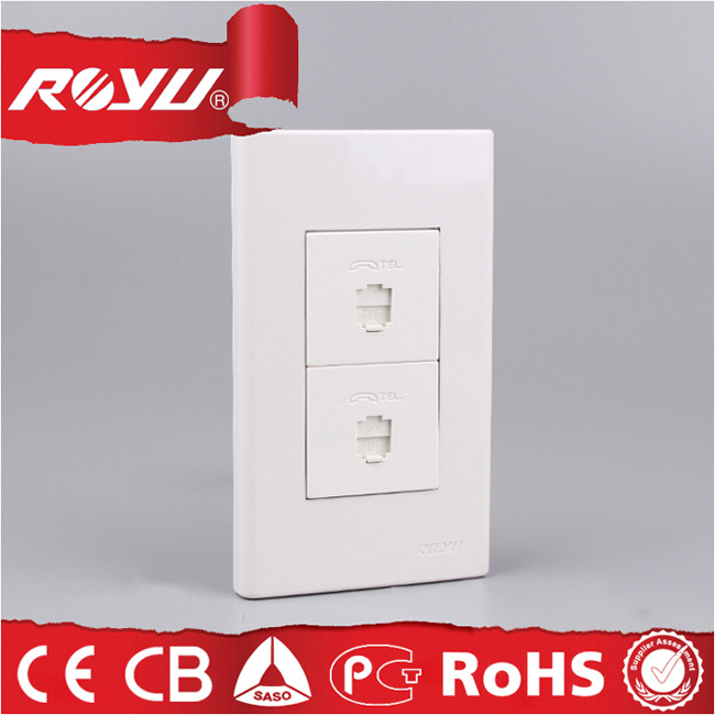 Double Rj 11 2 Core / 4 Core Telephone Tel Socket