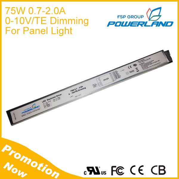 Super Slim 75W 2A 0-10V Dimming LED Driver with External Resistor Current Setting