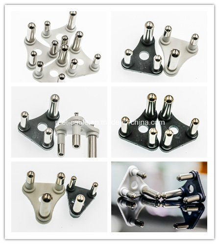Three Pins South Africa Plug Insert Black with RoHS
