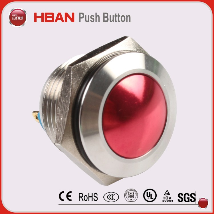 16mm Spst Colorful 2 Pin Terminal Push Button Electronic Switch