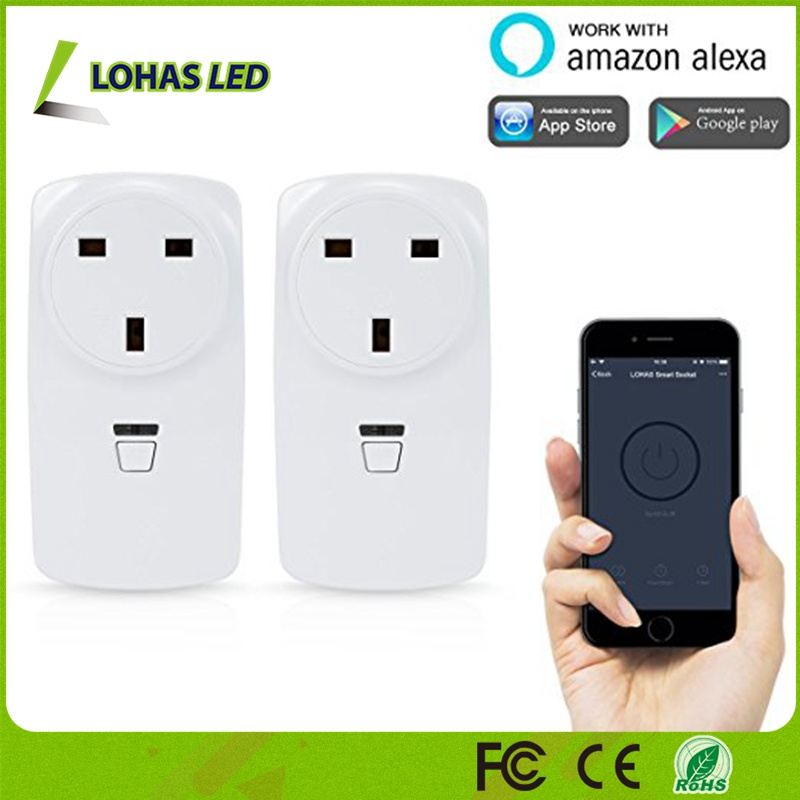 Wireless WiFi Remote Control Power Socket Smart Home Plug Work with Tuya APP/Amazon Alexa/Google Home
