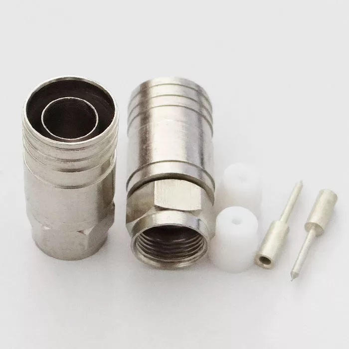 Rg11 Compression RF F Cable Connector for Coaxial Cable