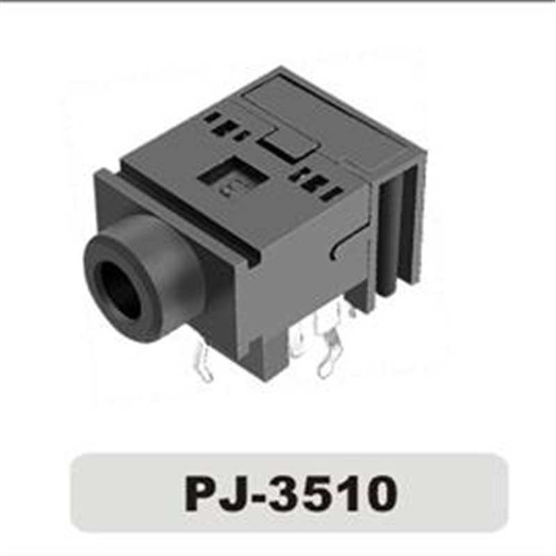 DIP Type Black 3.5mm Phone Jack