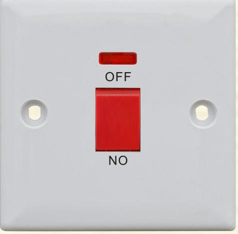 British Standard One Gang 25A Dp Wall Switch E