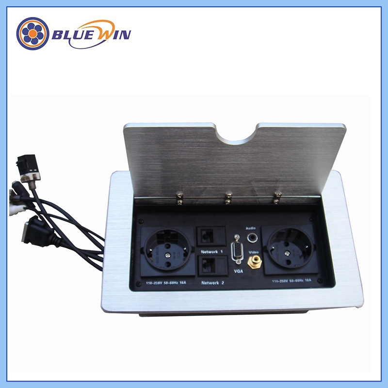 Hidden Table Socket with European Power