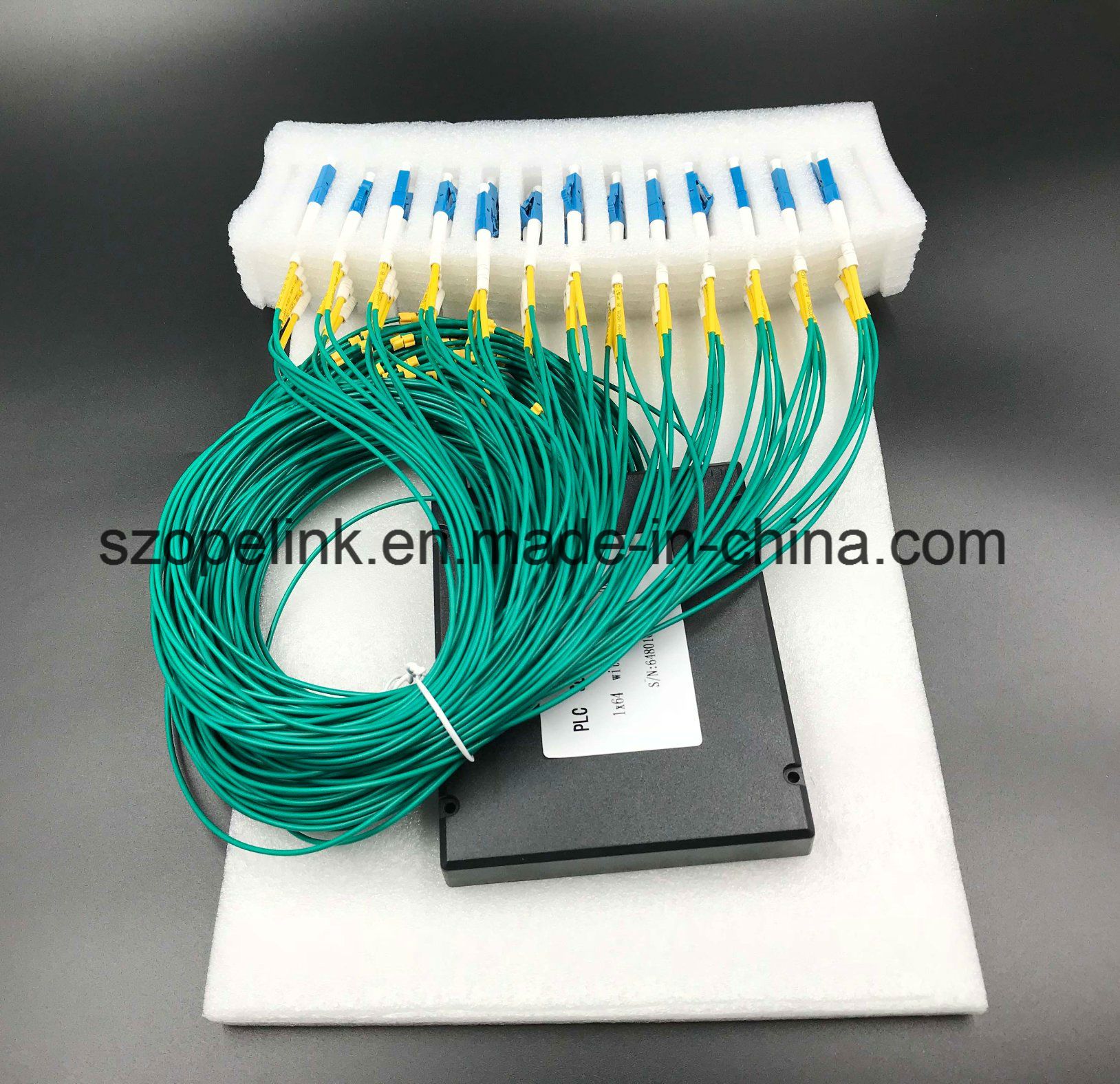 Fiber Optical PLC Splitter 1X64 Plastic Box for Local Area Network