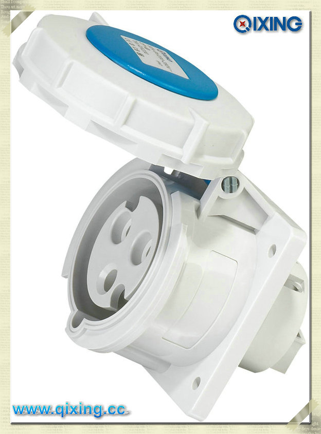 Commando 3p Blue Flush Mounted Socket