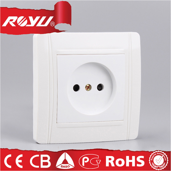 Round Shape European CE Wall Electric Switch Socket