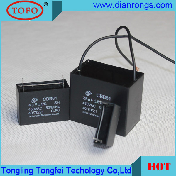 Cbb61 Motor Start Capacitor for Fan Motors