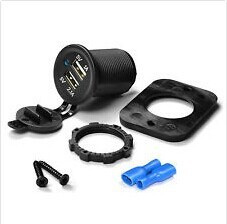 12V-24V Dual USB Charger Socket Waterproof USB Charger Socket for Car Marine
