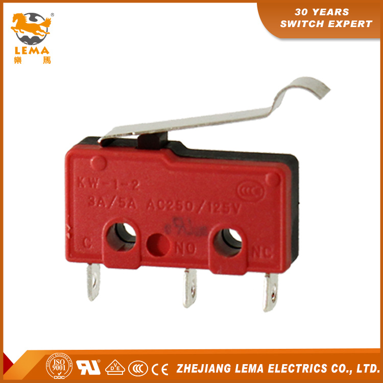 Lema Black Kw12-55 Bent Lever Micro Switch