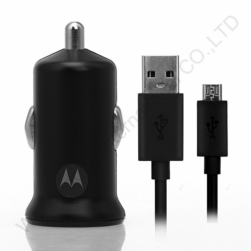 Fast Charging Car Charger with Cable for Motorola