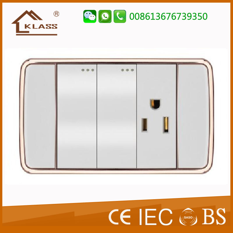 Factory Price 2gang Switch+3pole Socket