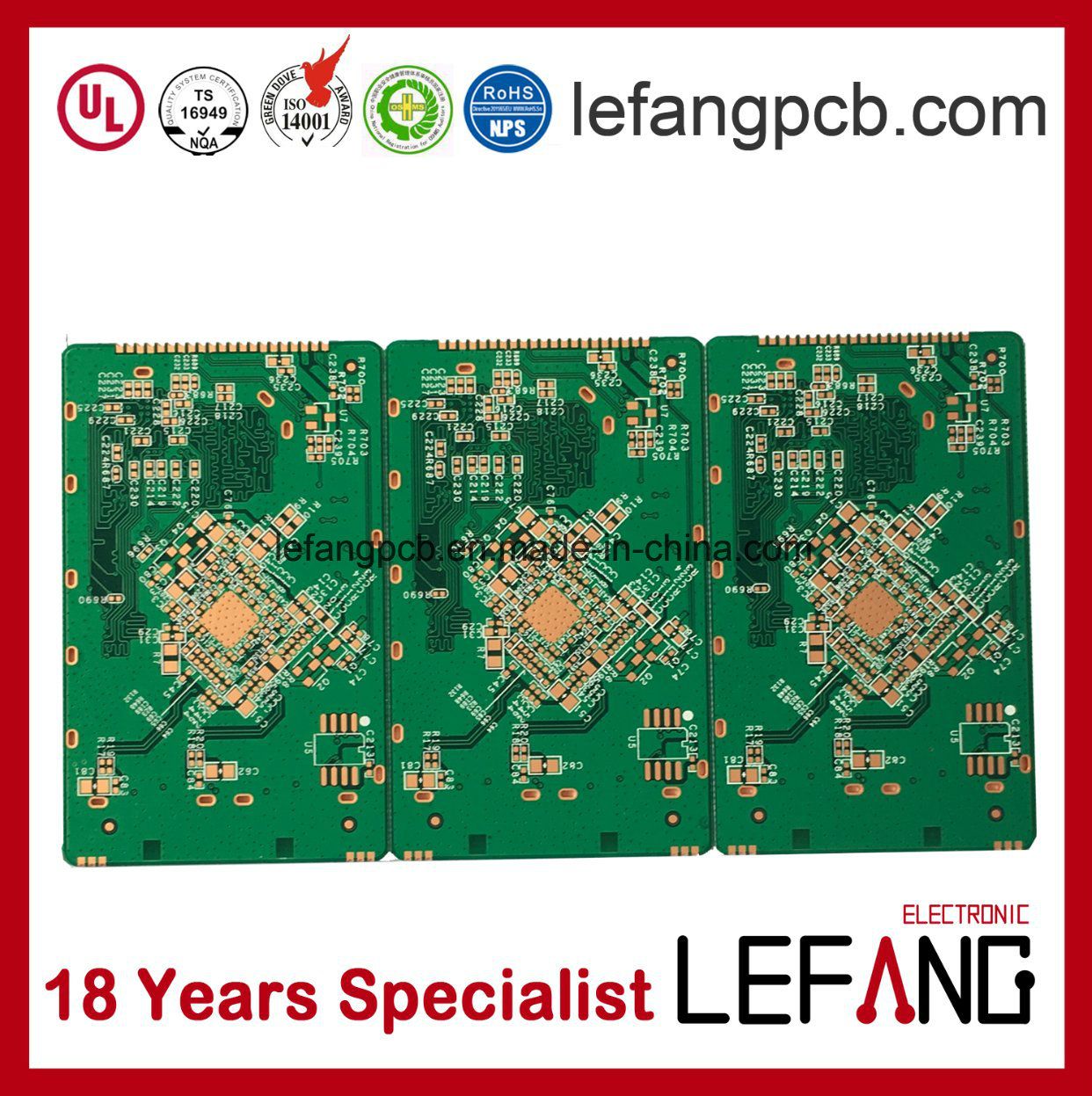Power Board PCB Circuit Board with Gold Finger