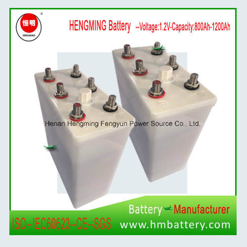 1.2V 1200ah Ni-CD Alkaline Battery for UPS, Railway, Substation. Stored Energy System
