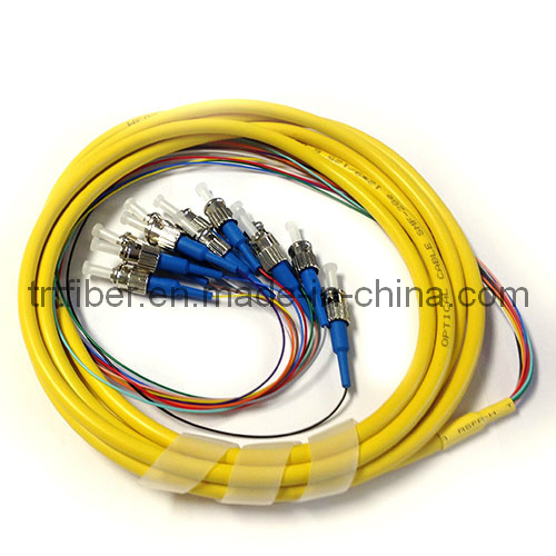 ST/UPC 12 Cores Fiber Optic Pigtail (ST 12 colors fiber patch cord)