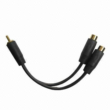 RCA Cable, 1 RCA Plug to 2 RCA Jacks Connectors