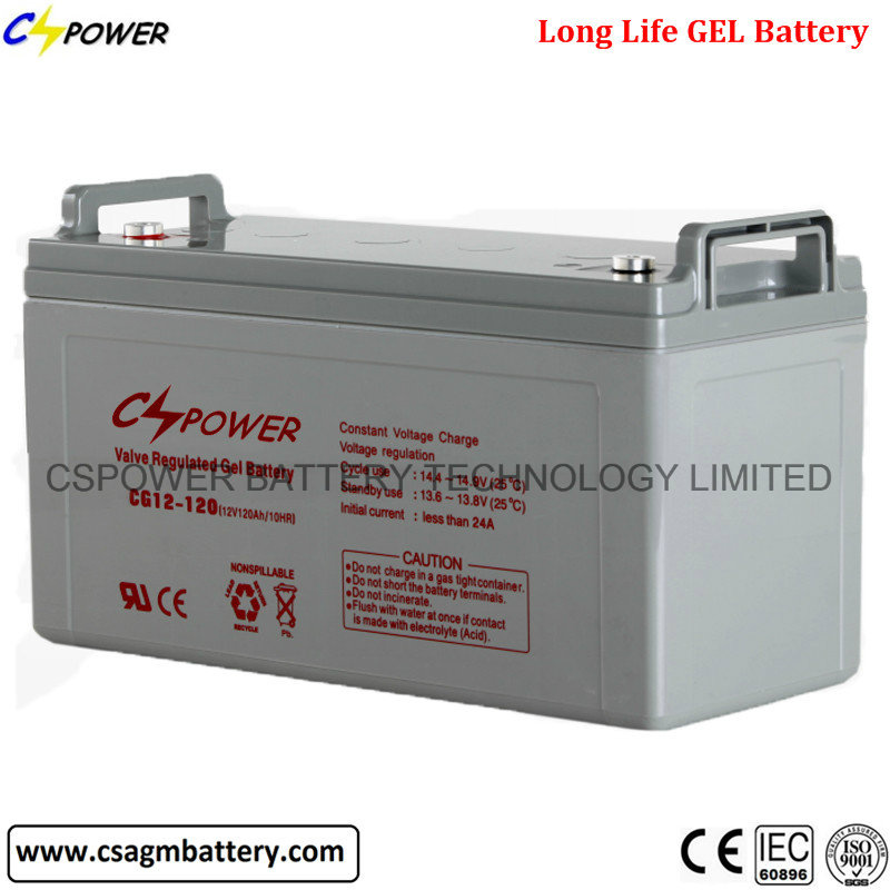 Manufacturer Deep Cycle Gel Battery 12V120ah for Solar Power System