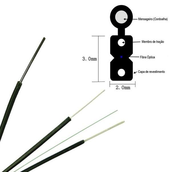 Fiber Optic 2 Core G657A FTTH Drop Cable