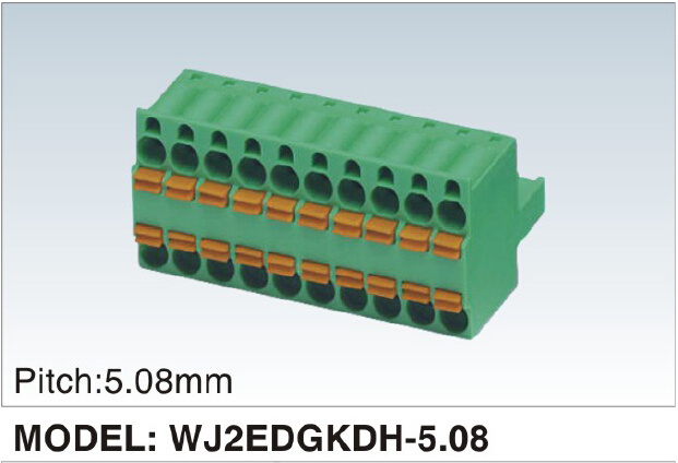 Double Row Female Plug-in/Pluggable Terminal Block (WJ2EDGKDH-5.08)