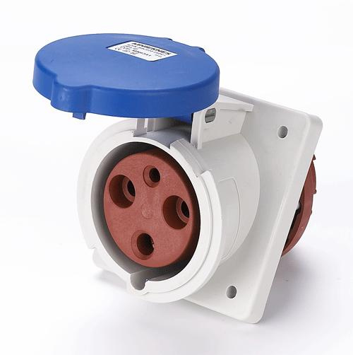 63A 2P+PE IP44 Panel mounted socket(Angle) (MN6341)