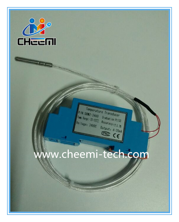 Waterproof Push-in Rtd Temperature Probe with Connecting Cable