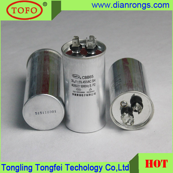 450VAC Cbb65 Capacitor 30UF Sh AC Motor Running