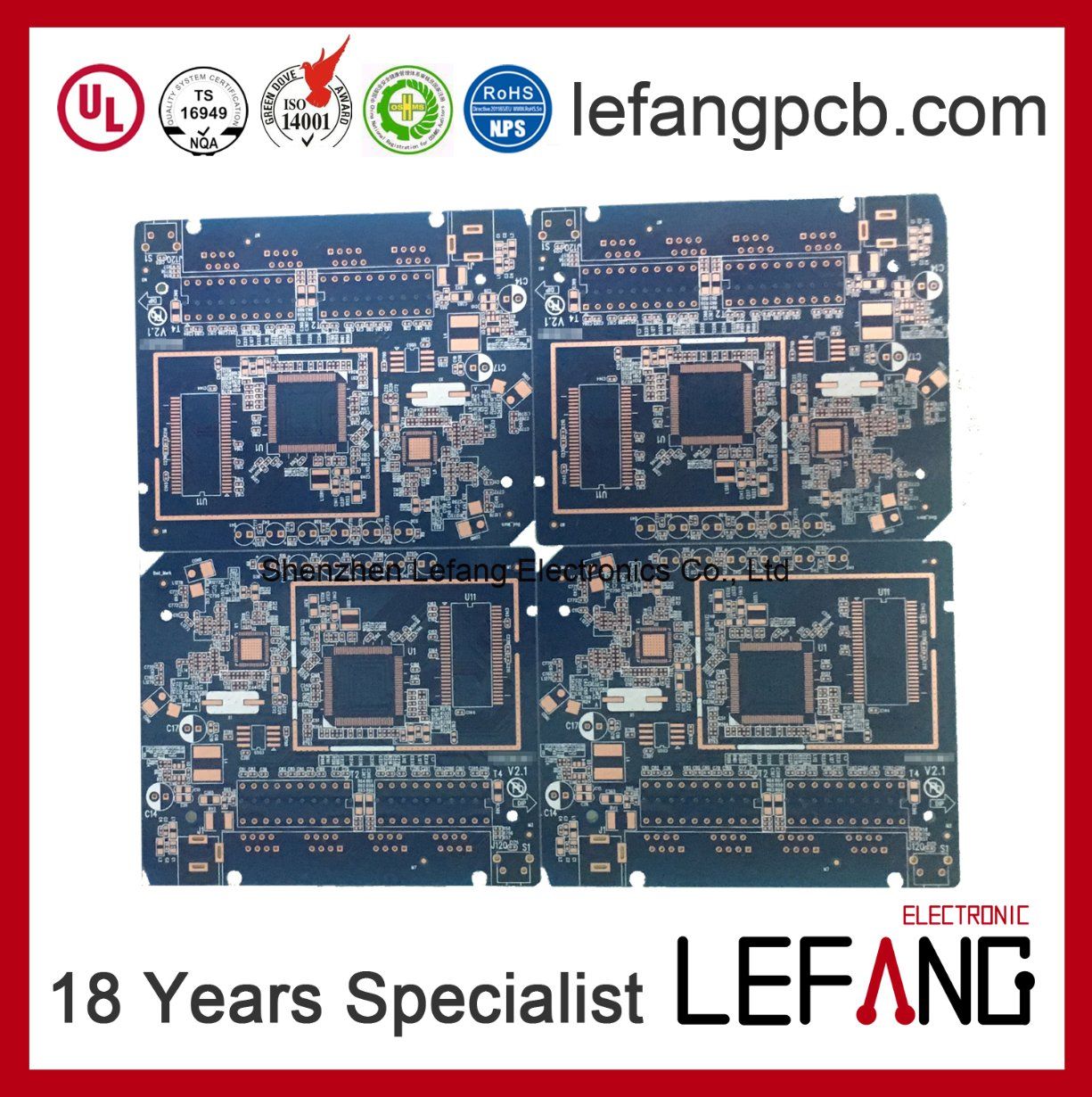Multilayer OSP Printed Circuit Board PCB for Intelligent Machine