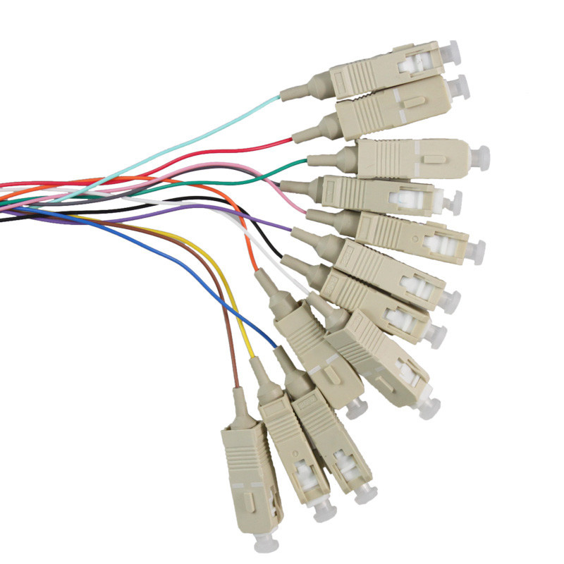 0.9mm Sc Multimode 12 Core Fiber Optic Pigtail