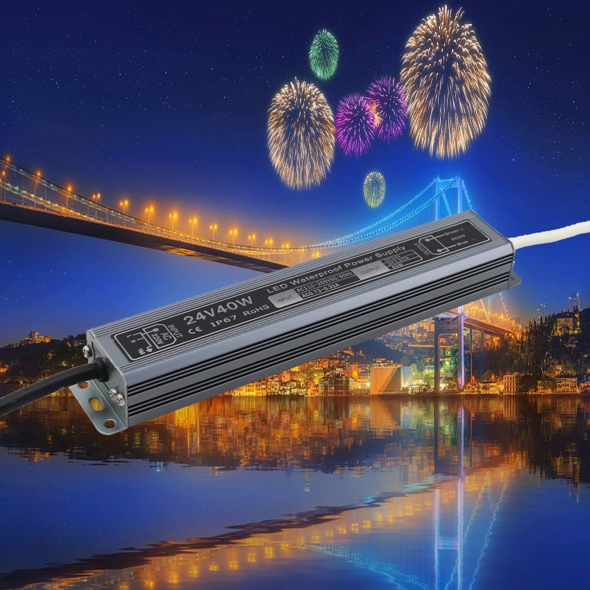 Bis Ce RoHS Waterproof LED Power Supply 24V 1.5A 40W