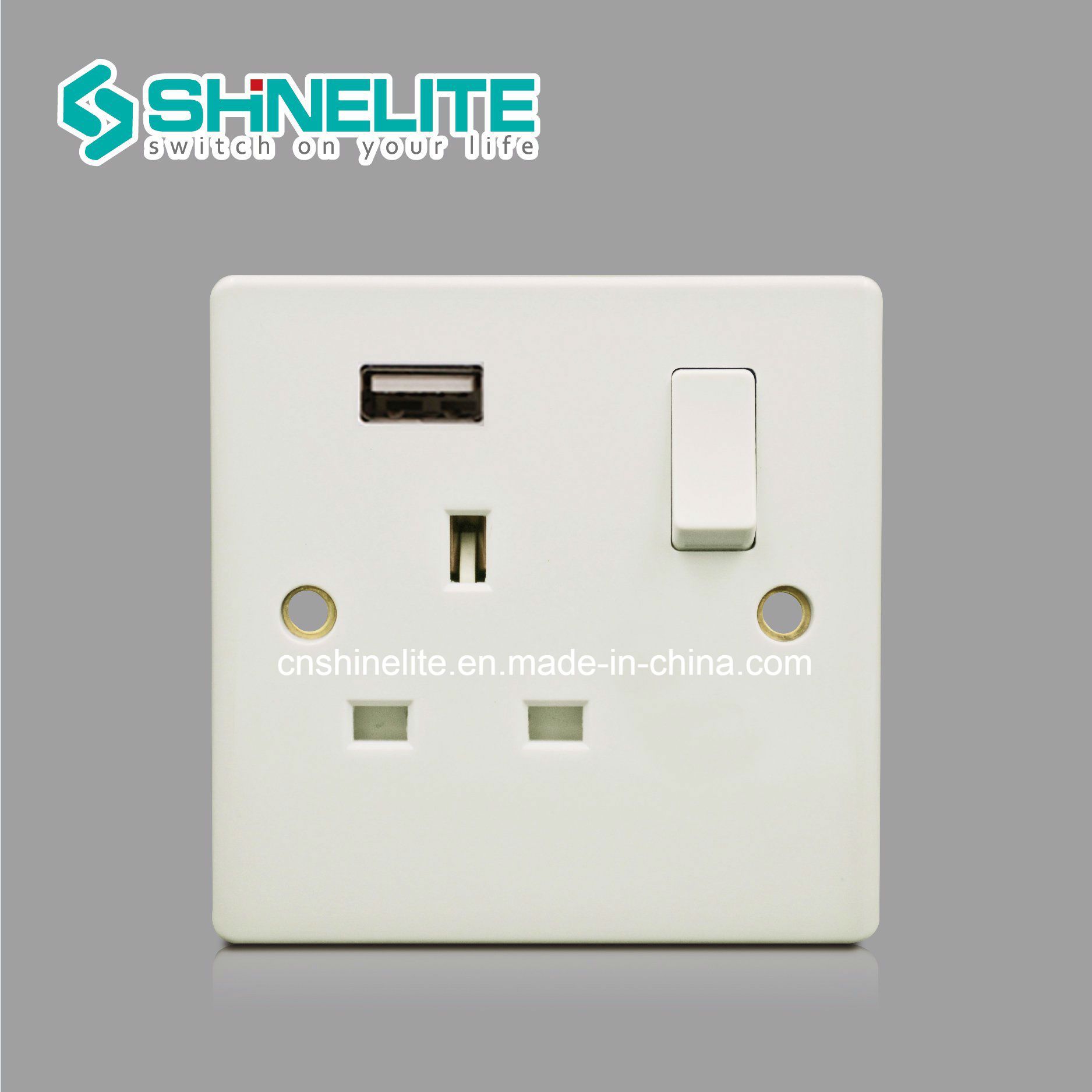 13A USB Electrical Socket Ce Certificate UK Wall Socket OEM