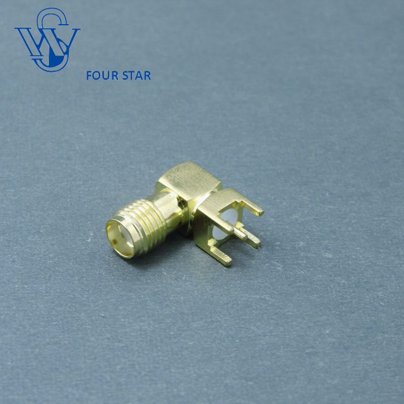 Female Jack 90 Degree RF SMA Connector for PCB Mount