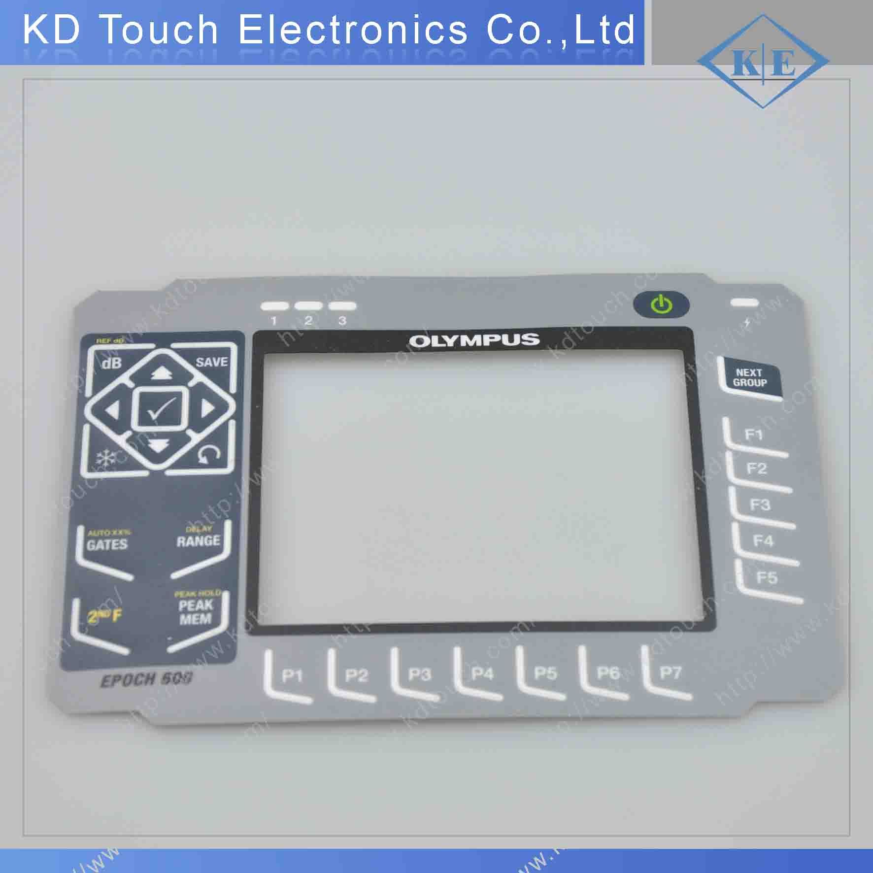 Olympus Control Panel Keypad Graphic Overlay with Clear Window