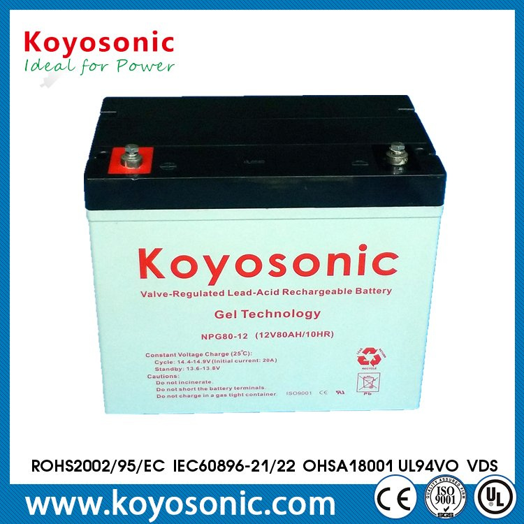 12V 80ah Sealed Lead Acid Gel Battery for Telecom System