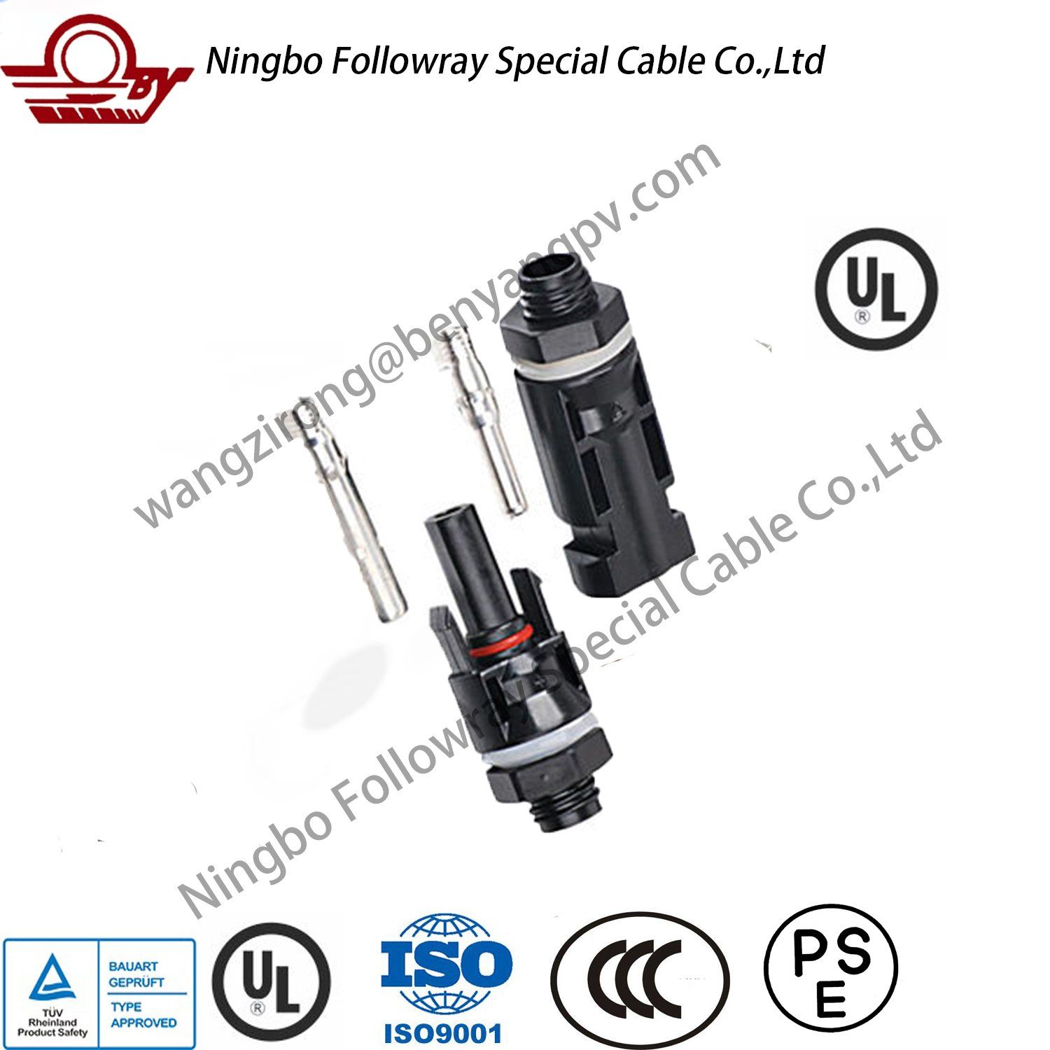 UL Approved 1500V DC IP67 Photovoltaic Mc4 Connector