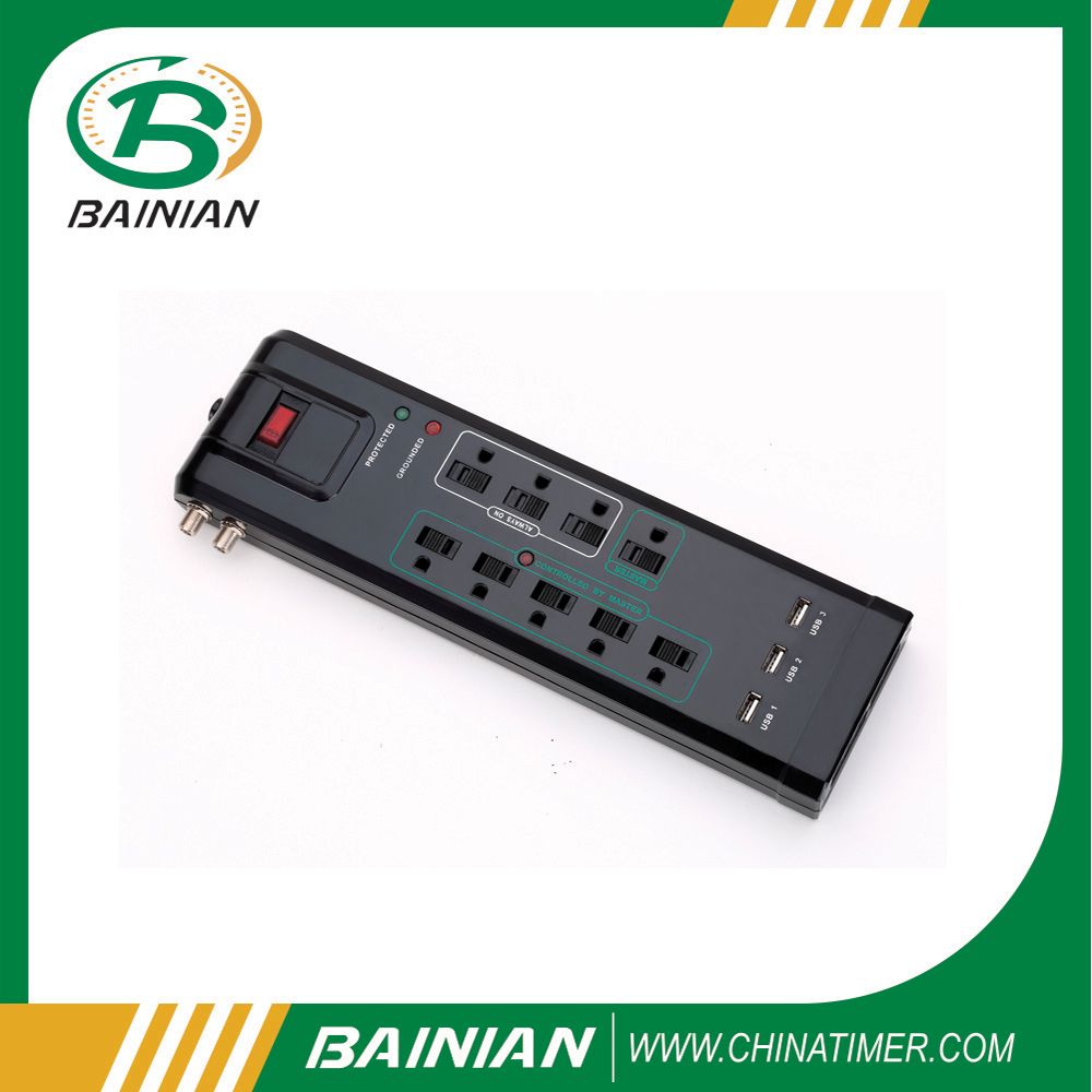 9 Way Master-Slave Power Strip