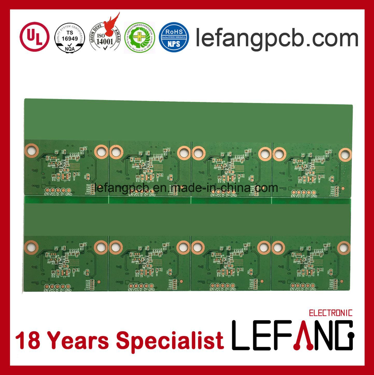 4layers 1.0mm Power Board Printed Circuit Board Supplier