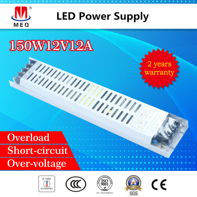 AC/ DC 12V 12.5A SMPS Narrow case Switching Power Supply 150W for LED Lighting SMPS